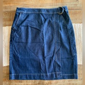 Banana Republic Denim Wrap Pencil Skirt